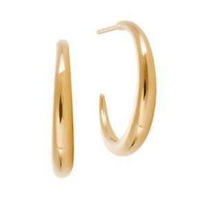 Otiumberg 14K-Yellow-Gold Vermeil Graduated Hoop Earrings